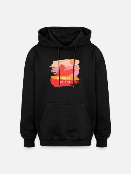Esté, surfer - Sweat à capuche oversize unisexe - noir