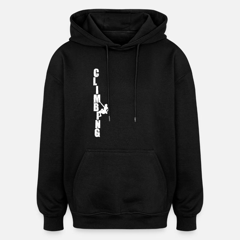 Klettern - Oversized Unisex Hoodie - Schwarz