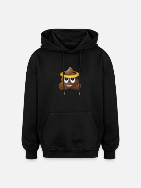 Emoji holy shit halo gift - Oversized Unisex Hoodie - black