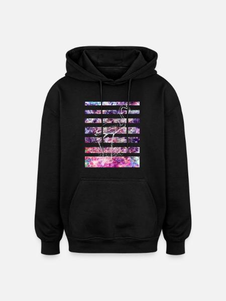 flamingo - Oversized Unisex Hoodie - black