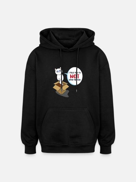 Schrödinger's Cat - Oversized Unisex Hoodie - black