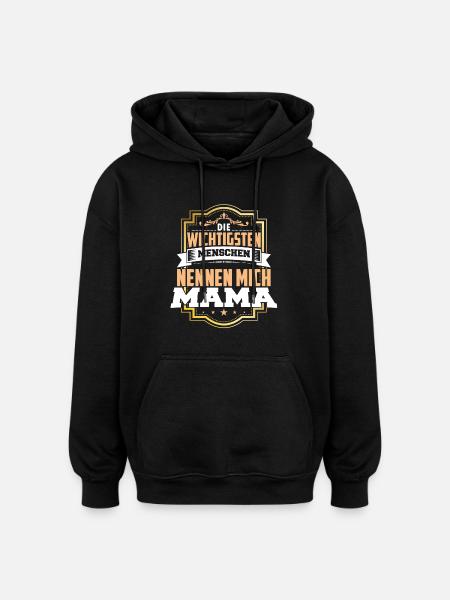 Call me mum - Oversized Unisex Hoodie - black