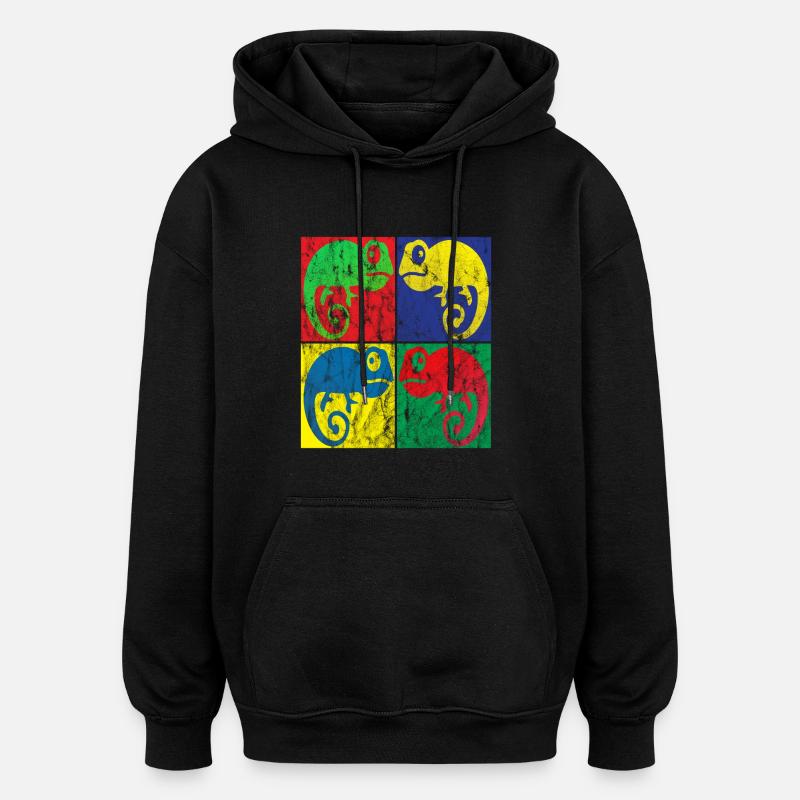 Chameleon Pop Art - Oversized Unisex Hoodie - black