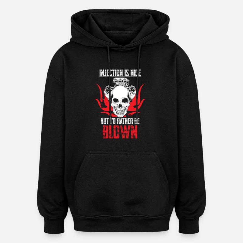 Je préfèrerais être soufflé - Sweat à capuche oversize unisexe - noir