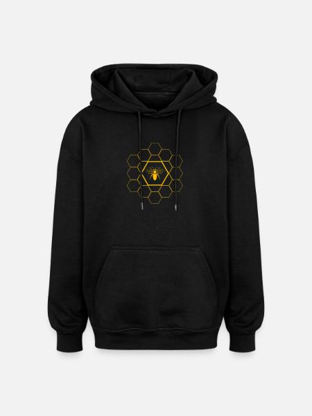 Biene - Imker Geschenk - Oversized Unisex Hoodie - Schwarz