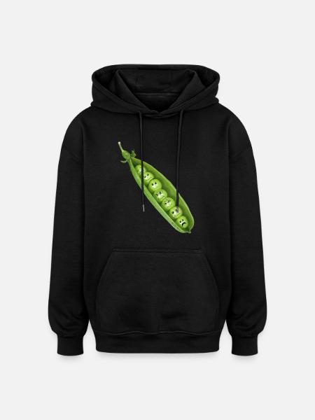 peas - Oversized Unisex Hoodie - black