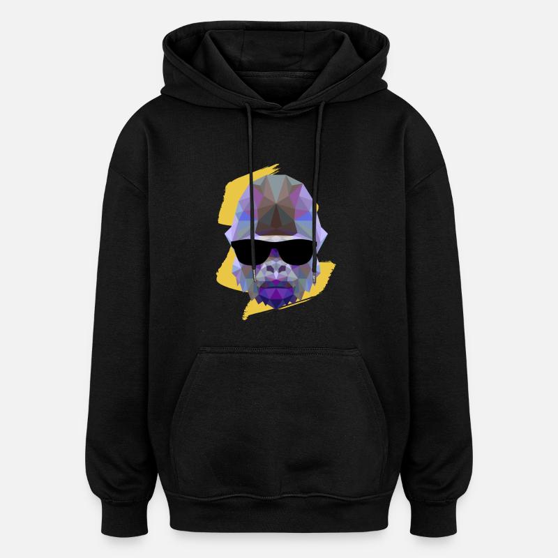 Gorilla - Tiere - Oversized Unisex Hoodie - Schwarz