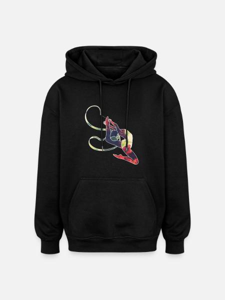 Rytminen voimistelu / voimistelu / voimistelu - Unisex oversize huppari - musta