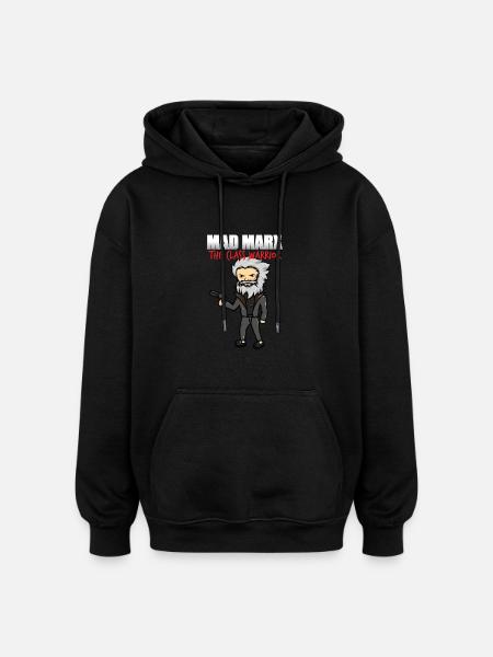 Karl Marx philosopher story gift - Oversized Unisex Hoodie - black