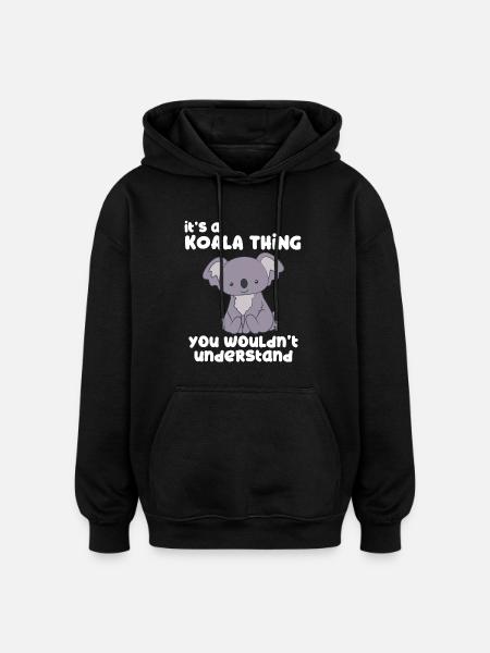 Koala - Koalas - Koala T-Shirt - Gift - Oversized Unisex Hoodie - black