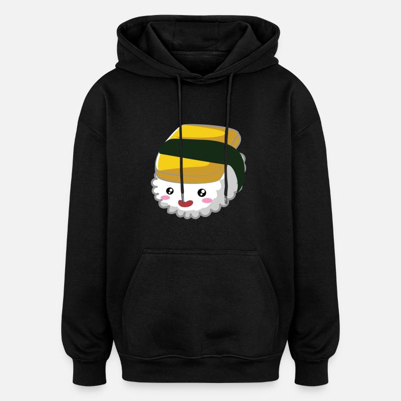 sushi6Se deflate 1 - Sweat à capuche oversize unisexe - noir