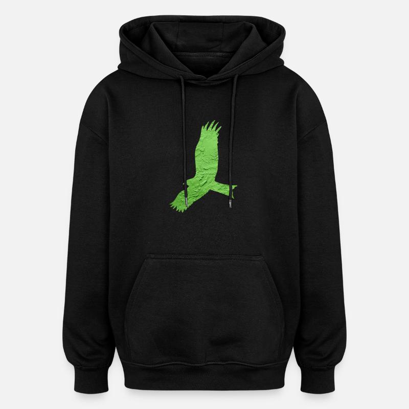 Oiseau de proie - Sweat à capuche oversize unisexe - noir