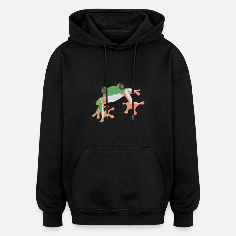 frog - Oversized Unisex Hoodie - black