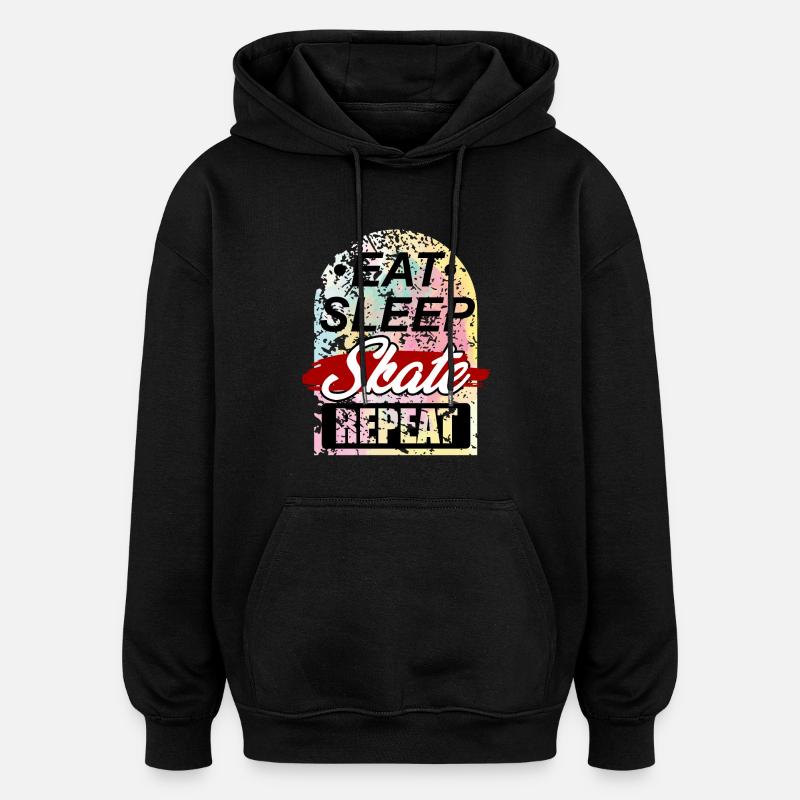Tableau périodique - Sweat à capuche oversize unisexe - noir