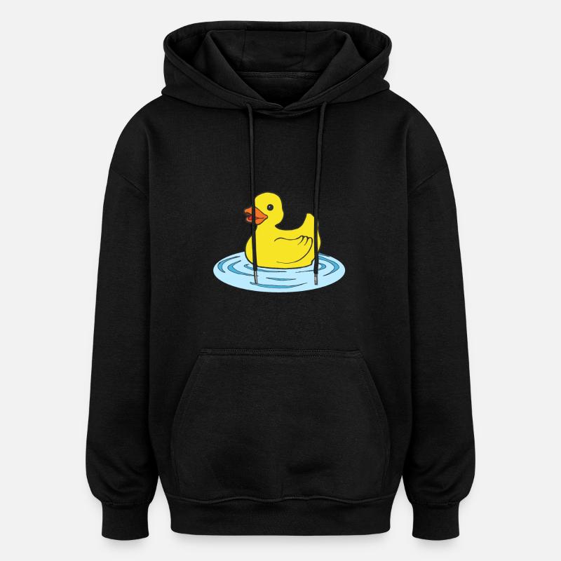 badeente - Sweat à capuche oversize unisexe - noir