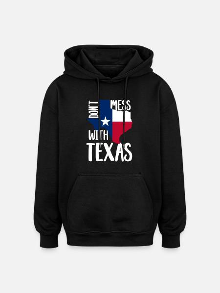 Texas map cool gift - Oversized Unisex Hoodie - black