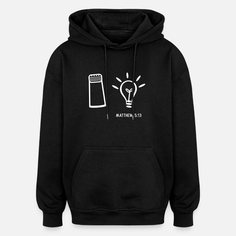 Sel et lumière - Sweat à capuche oversize unisexe - noir