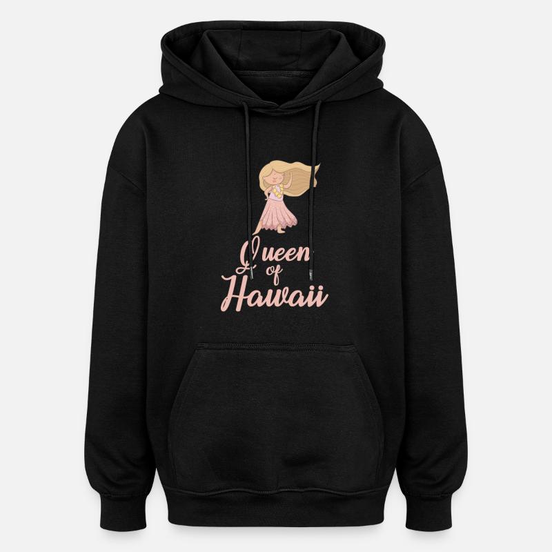 Hawaii Mädchen Urlaub - Oversized Unisex Hoodie - Schwarz