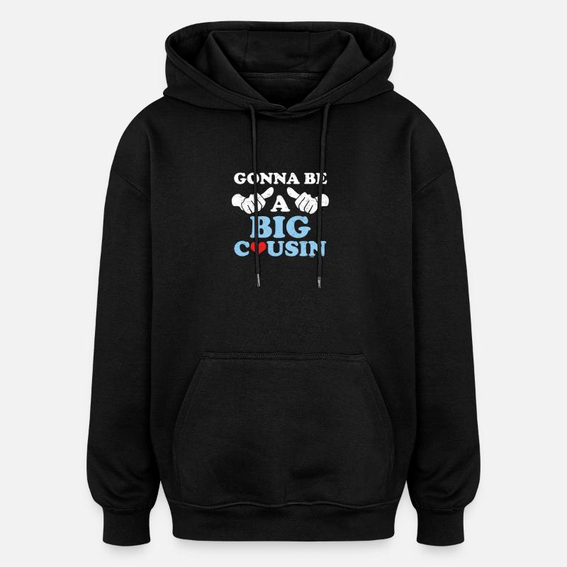 Big Cousin - Sweat à capuche oversize unisexe - noir