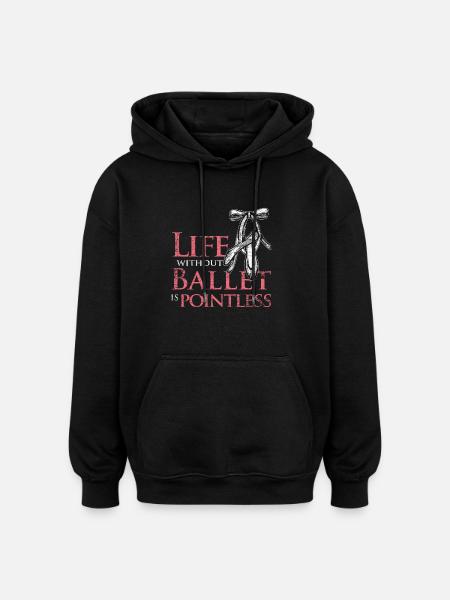 ballet - Sweat à capuche oversize unisexe - noir
