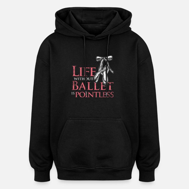 ballet - Sweat à capuche oversize unisexe - noir