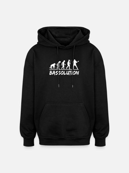 Music Bassolution Evolution Bass Guitar - Oversized Unisex Hoodie - black