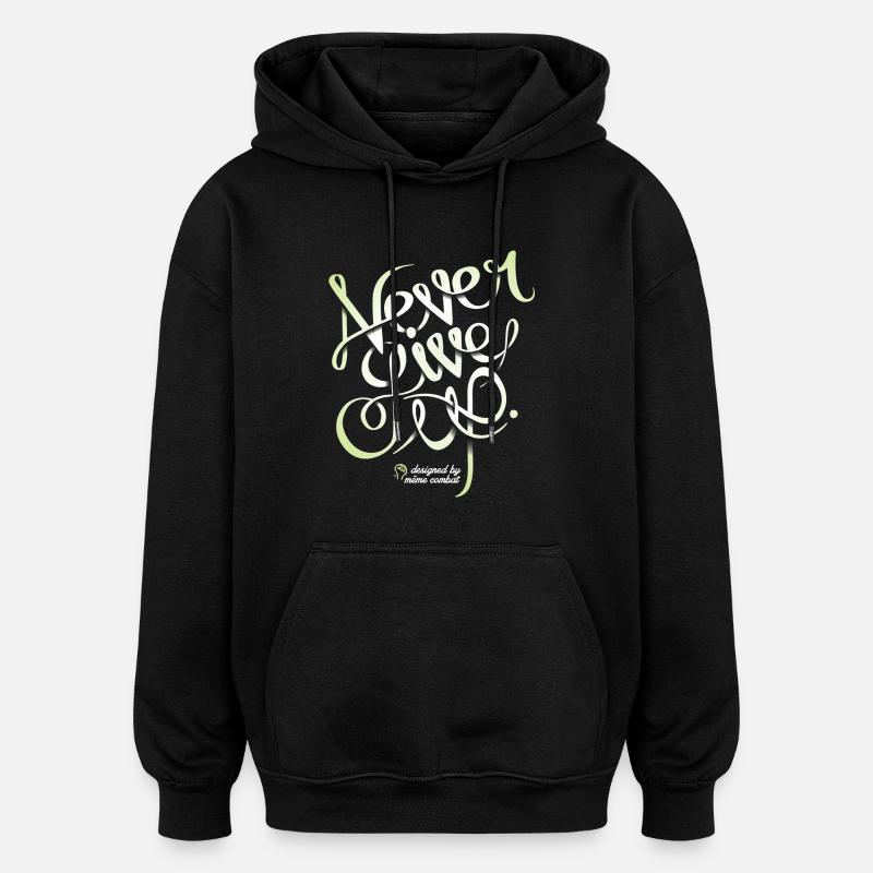 mcmotif2014_never - Sweat à capuche oversize unisexe - noir