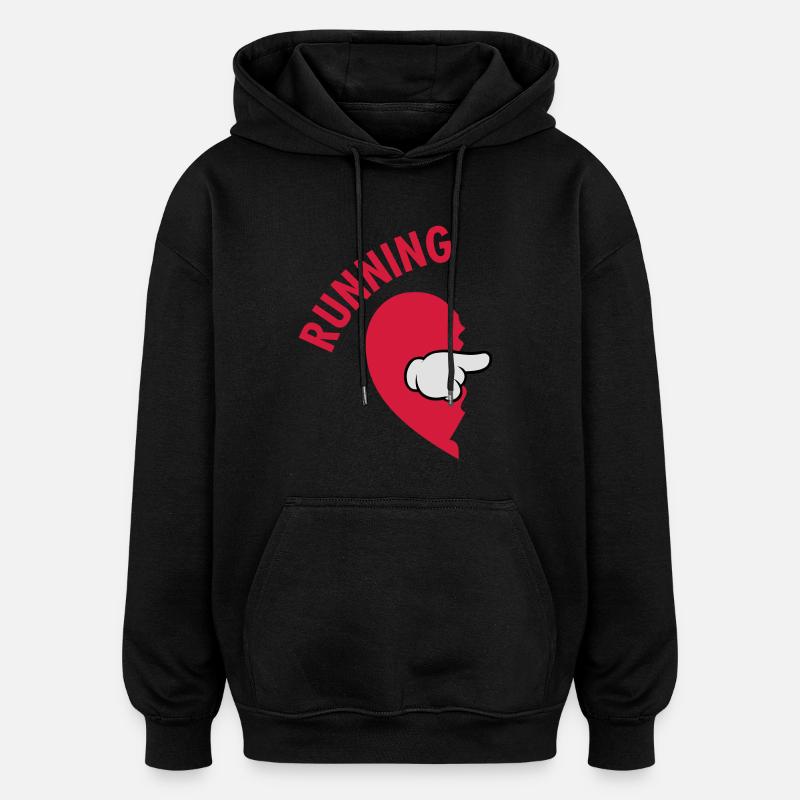 Running Partner (Part 1) - Sweat à capuche oversize unisexe - noir