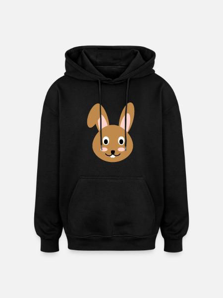 hare - Oversized Unisex Hoodie - black