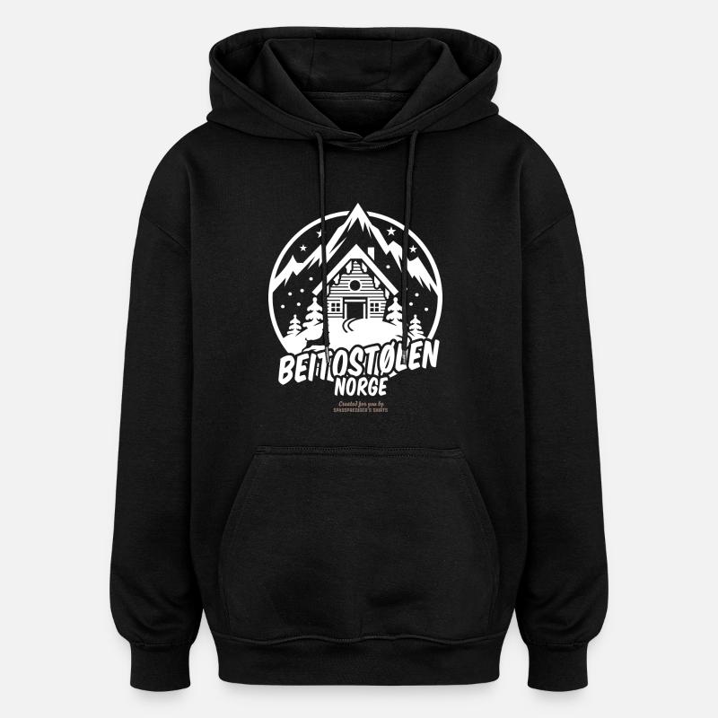 Beitostølen, Norvège - Sweat à capuche oversize unisexe - noir