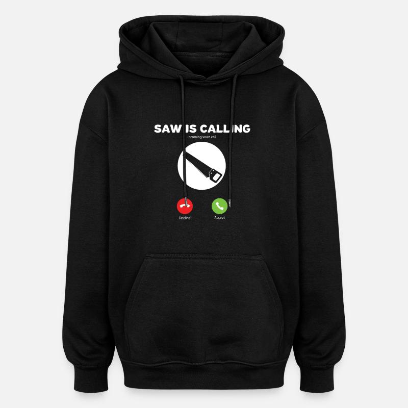 Ma scie m'appelle - Sweat à capuche oversize unisexe - noir