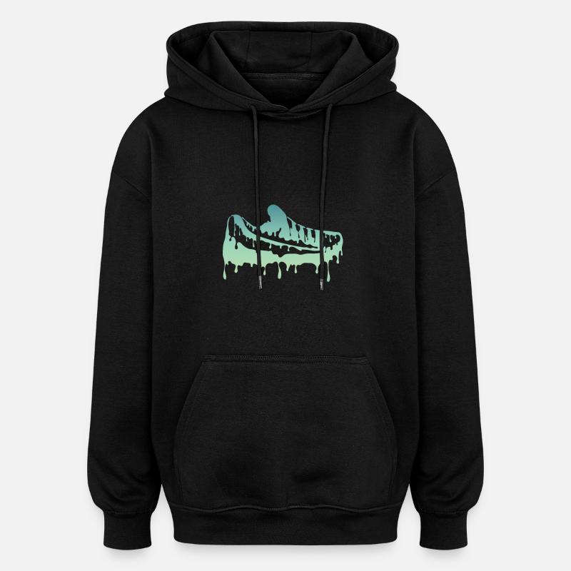 Bunte Schuhe - Oversized Unisex Hoodie - Schwarz