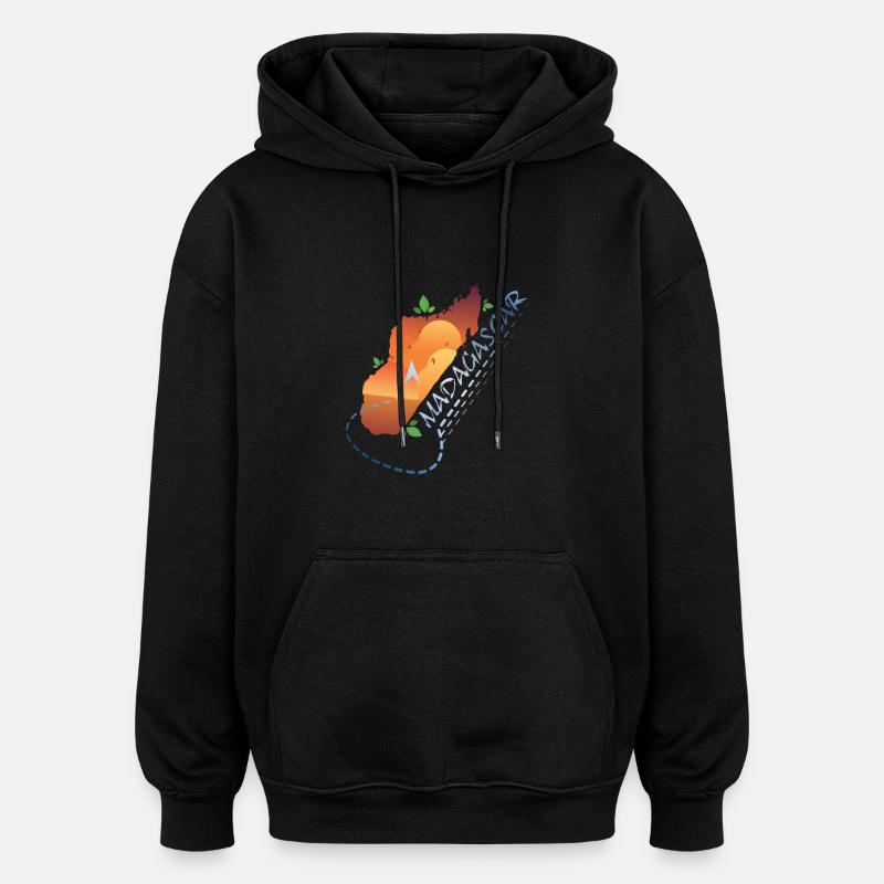 Madagaskar - Oversized Unisex Hoodie - Schwarz