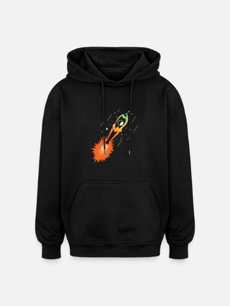 rocket patch nasa esa - Oversized Unisex Hoodie - black