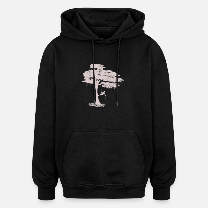 Tree climber - Oversized Unisex Hoodie - black