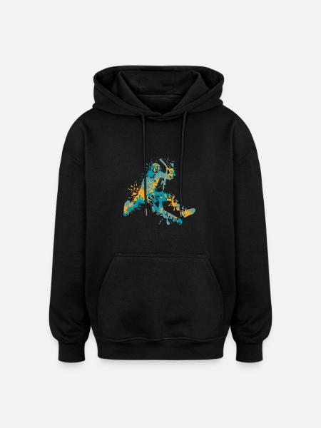 cityroller - Oversized Unisex Hoodie - black