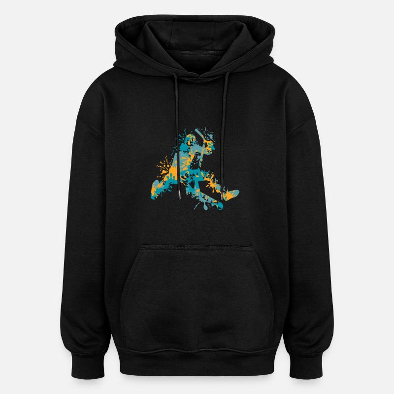 cityroller - Oversized Unisex Hoodie - Schwarz