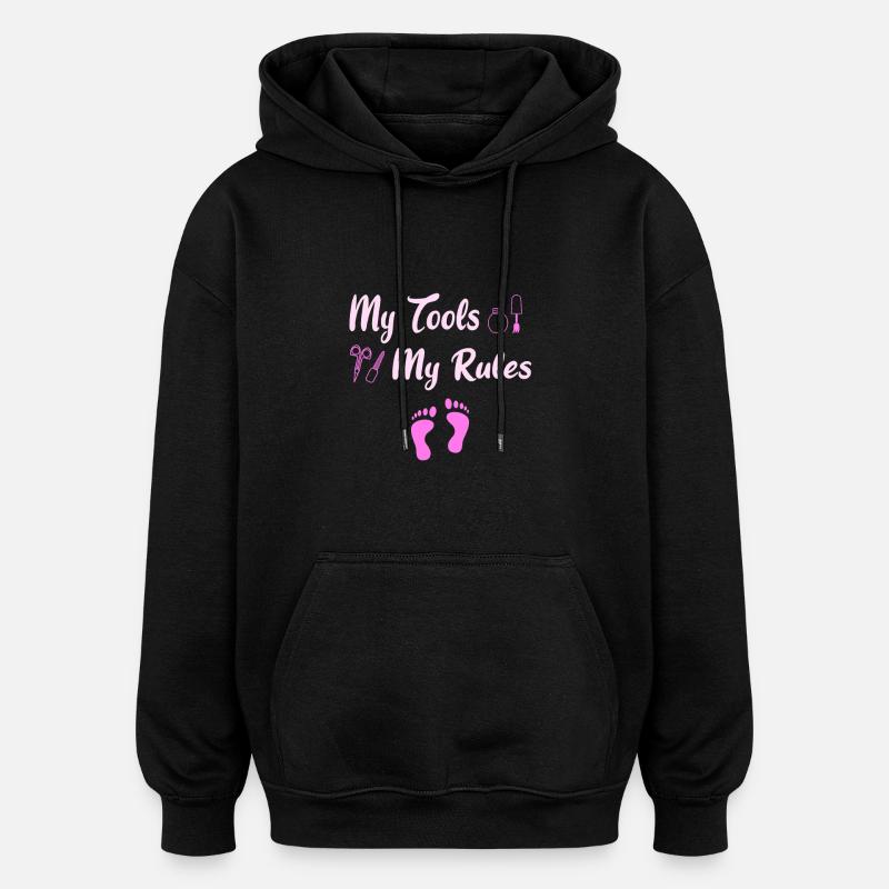Fußpflege Nagelpflege - Oversized Unisex Hoodie - Schwarz