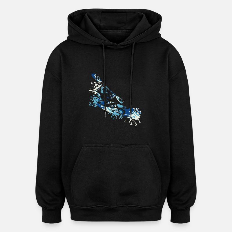 Kanu splash - Oversized Unisex Hoodie - Schwarz