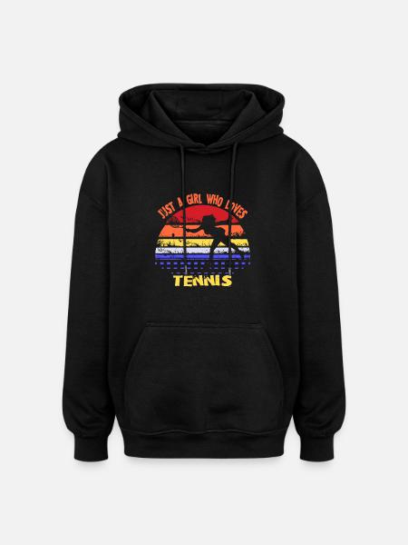 tennis - Oversized Unisex Hoodie - black