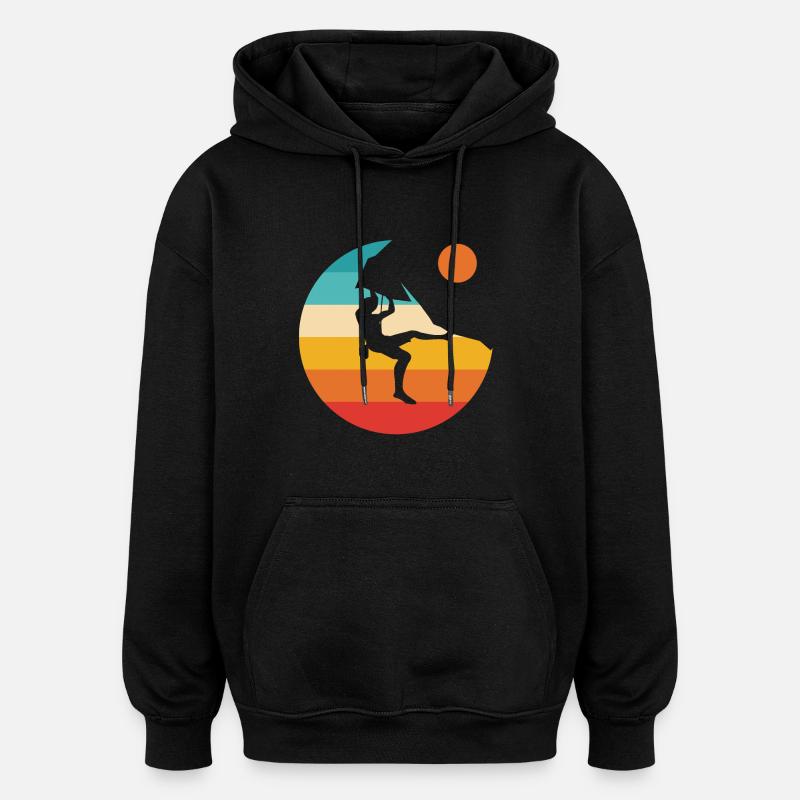 Klettern Klettern Bergsteiger Berg boulder - Oversized Unisex Hoodie - Schwarz