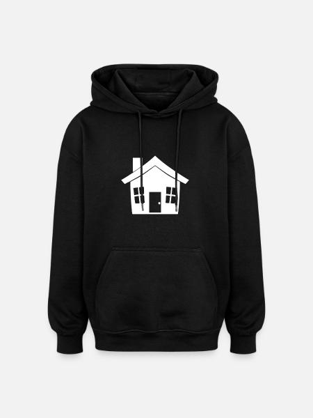 house - Oversized Unisex Hoodie - black