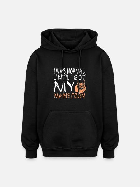 Maine coon - Oversized Unisex Hoodie - black