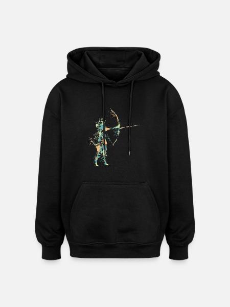 archery - Oversized Unisex Hoodie - black