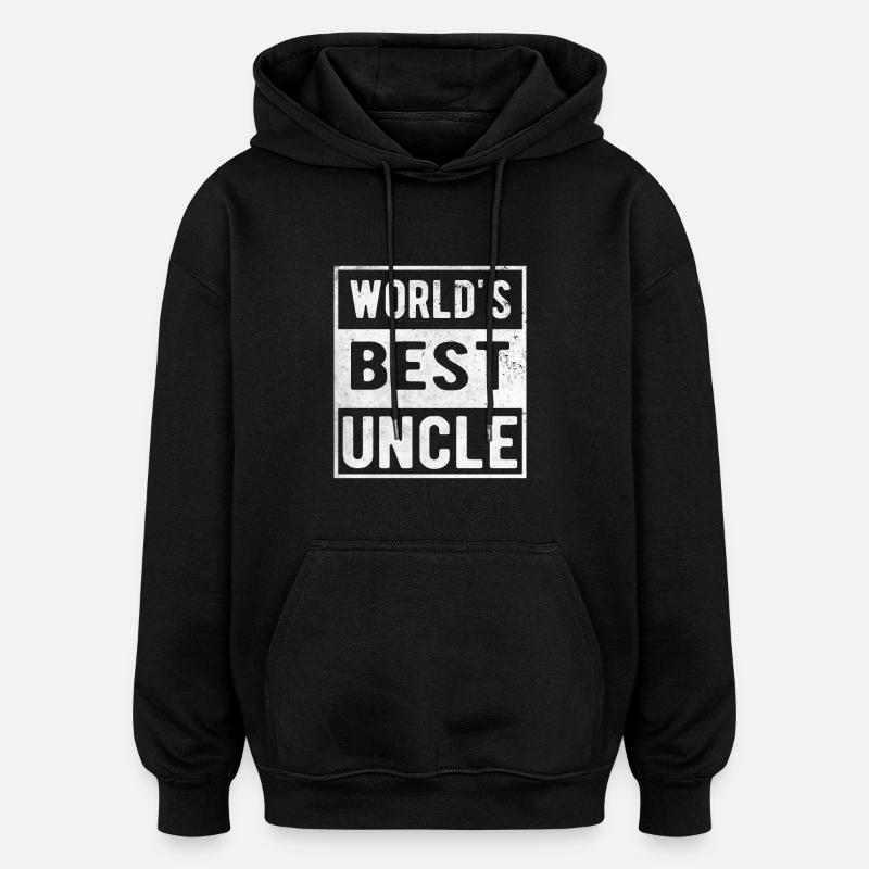 Meilleur oncle - Sweat à capuche oversize unisexe - noir