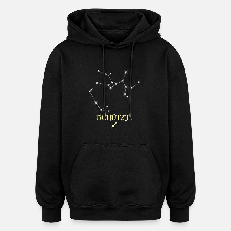 Tireurs Signes du zodiaque - Sweat à capuche oversize unisexe - noir