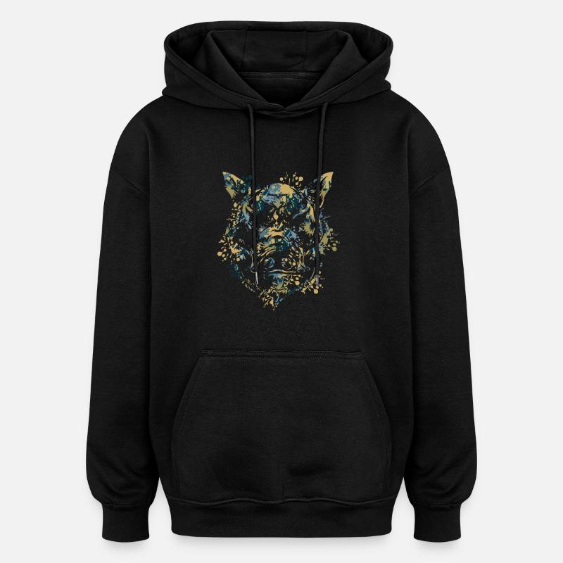 Wildschweinkopf - Oversized Unisex Hoodie - Schwarz