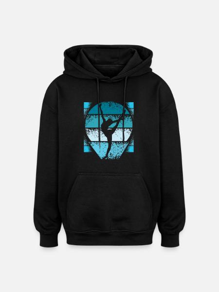 Gymnastics Retro - Oversized Unisex Hoodie - black