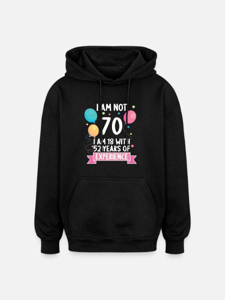 70 år 70 år 70 år 70 år - Oversize unisex hoodie - sort