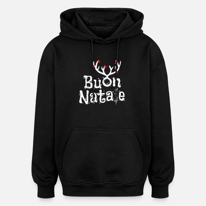 Buon Natale - Sweat à capuche oversize unisexe - noir
